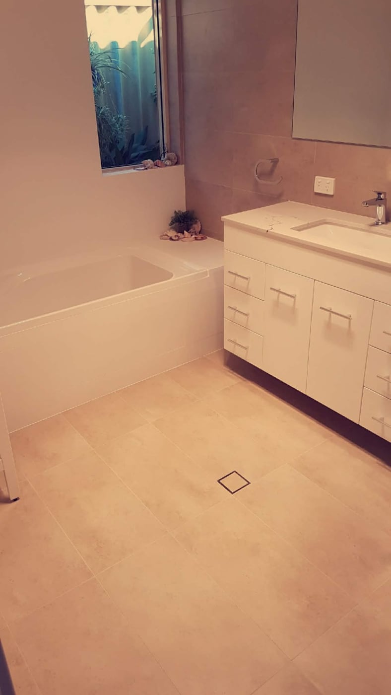 Finished ensuite with bath and vanity