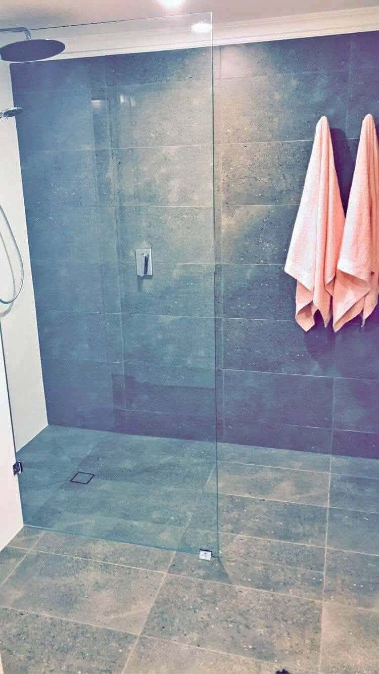 Tiled shower