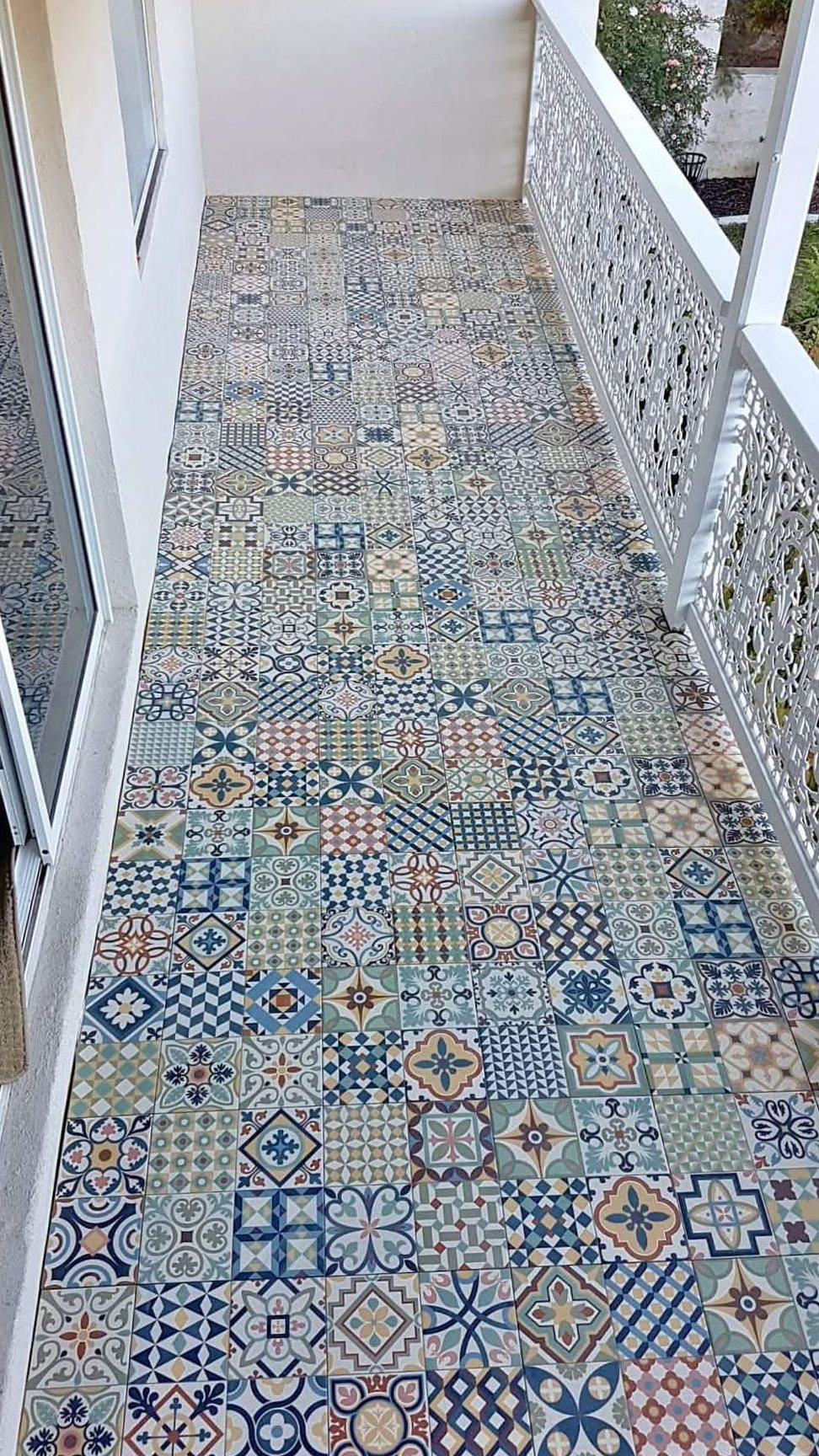 Colourful patchwork tiling by Regal Regrout & Tile